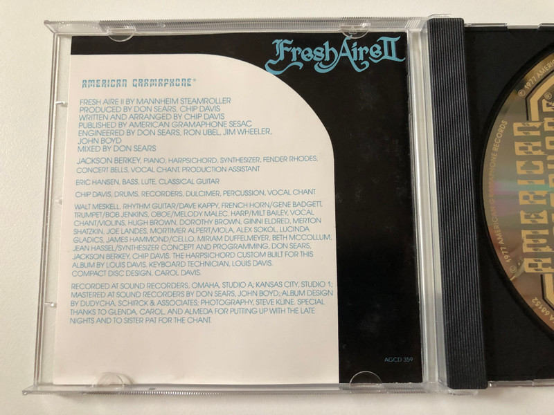 Fresh Aire II - By Mannheim Steamroller / American Gramaphone Records Audio CD 1984 / AGCD 359