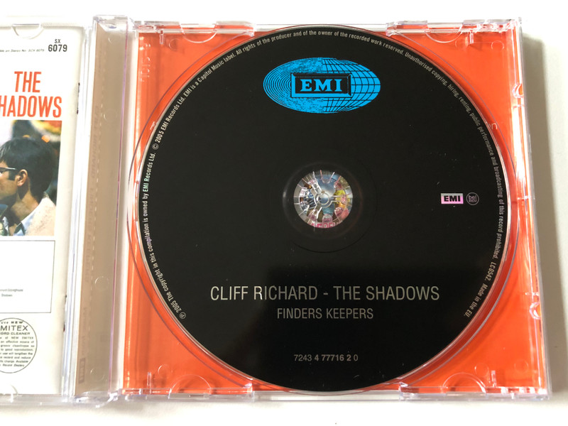 Finders Keepers - Cliff Richard; The Shadows / Digitally Remastered With Bonus Tracks / EMI Audio CD 2005 Stereo / 724347771620