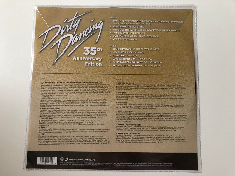 Dirty Dancing - 35th Anniversary Edition / Includes all the hits PLUS a watermelon scented sticker! / RCA LP 2022 / 19658719251