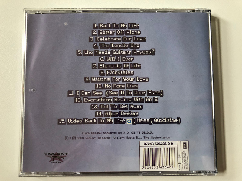 Alice Deejay – Who Needs Guitars Anyway? / EMI Audio CD 2000 / 0724352633609