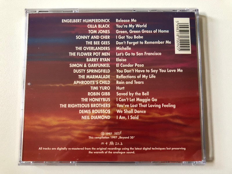 Beatin' heart - Featuring: Engelbert Huperdick, Neil Diamond, Dusty Springfield, Sonny & Cher, Cilla Black, Aphrodite's Child, and many others / Mega Audio CD 1997 / MCDA 87009
