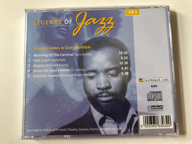 Legends Of Jazz - CD 2 - Ahmad Jamal & Gary Burton / Sabam Crescendo Audio CD / 6303