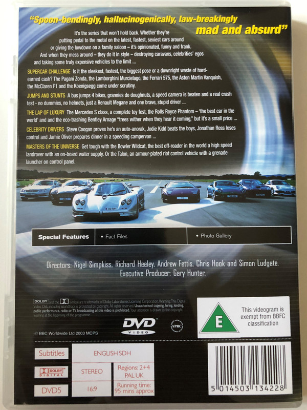 Top Gear - Back in the Fast Lane: The Best of Series One & Two / BBC DVD Video CD 2003 / BBCDVD1342