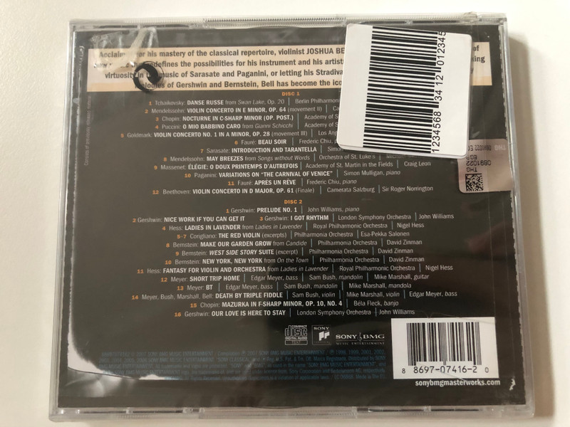 The Essential Joshua Bell / Sony Classical 2x Audio CD 2007 / 88697074162