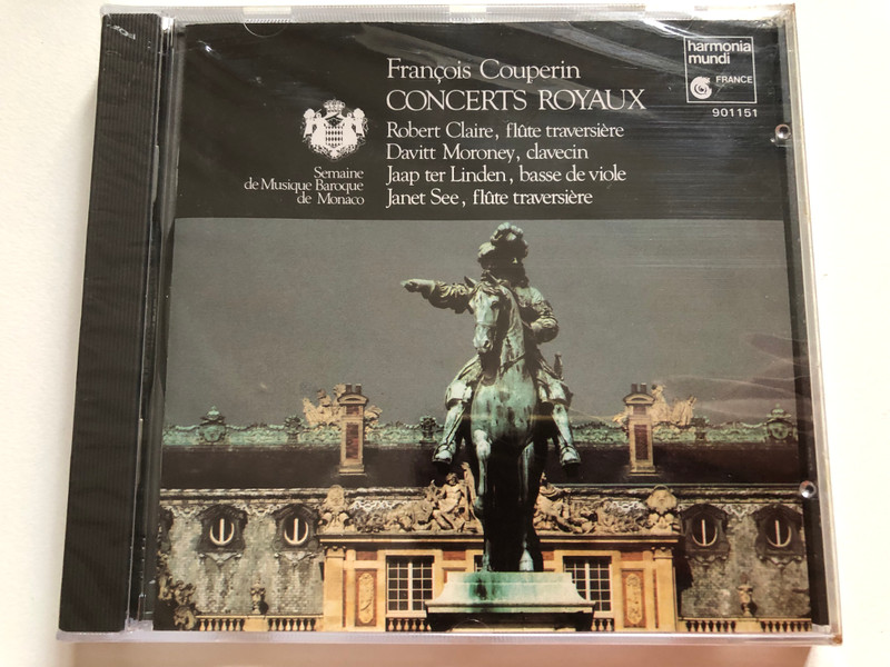 François Couperin - Concerts Royaux - Robert Claire (flute traversiere), Davitt Moroney (clavecin), Jaap Ter Linden (basse de viole), Janet See (flute traversiere) / Harmonia Mundi France Audio CD 1985 / 901151