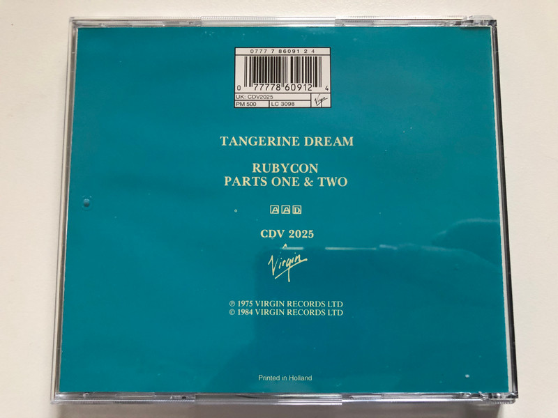 Tangerine Dream – Rubycon / Virgin Audio CD / CDV 2025