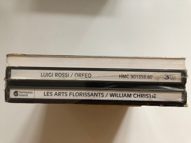 Luigi Rossi: Orfeo - Agnès Mellon, Monique Zanetti, Sandrine Piau, Dominique Favat, Jean-Paul Fouchécourt, Jean-Marc Salzmann, Jérôme Correas, Bernard Delétré / Harmonia Mundi 3x Audio CD 1991, Box Set / HMC 901358.60