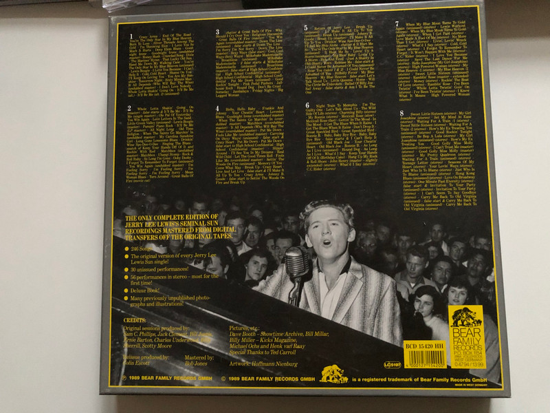 Classic Jerry Lee Lewis - The Definitive Edition Of His Sun Recordings 1956-1963 (Incl. Unissued Performances) / Bear Family Records 8x Audio CD, Box Set 1989 / BCD 15420 HH