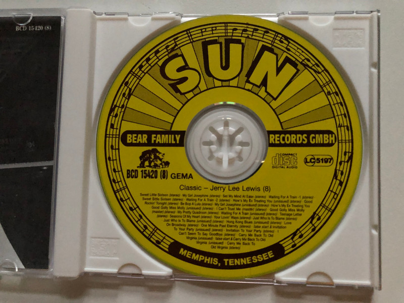 Classic Jerry Lee Lewis - The Definitive Edition Of His Sun Recordings 1956-1963 (Incl. Unissued Performances) / Bear Family Records 8x Audio CD, Box Set 1989 / BCD 15420 HH