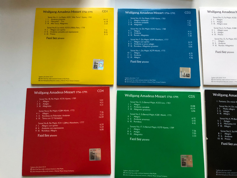 Mozart: Complete Piano Sonatas - Fazıl Say / Ada Müzik 6x Audio CD, Box Set / 8692646504282
