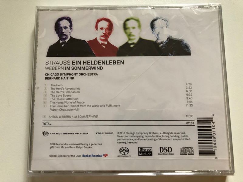 Strauss: Ein Heldenleben - Webern: Im Sommerwind - Chicago Symphony Orchestra, Bernard Haitink / Chicago Symphony Orchestra Hybrid Disc 2010 Stereo / CSOR 901 1004
