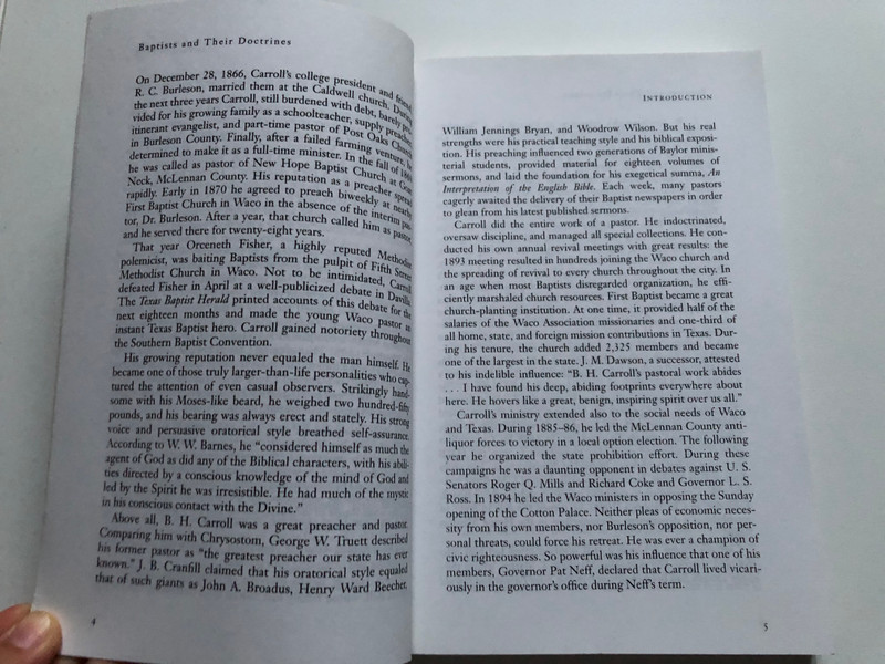 Baptists and Their Doctrines / Paperback / Author: B. H. Carroll (9780805420593)