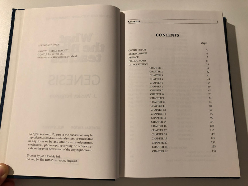 What The Bible Teaches Vol 1 Old Testament Genesis / Ritchie Old Testament Commentaries / Hardcover / Author: J.W. FERGUSON  (9780946351954)
