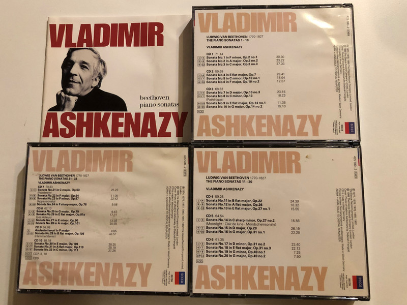 Vladimir Ashkenazy - Beethoven: Piano Sonatas / Decca 10x Audio CD, Box Set / 425 590-2
