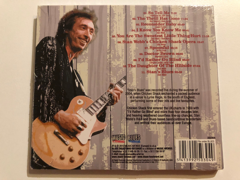 Stan Webb Chicken Shack – Stan's Blues / Blues Boulevard Audio CD 2012 / 250304
