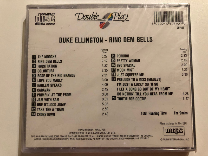 Duke Ellington – Ring Dem Bells / Double Play Audio CD / GRF039