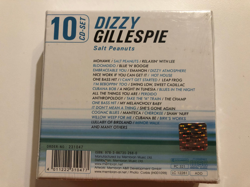 Dizzy Gillespie – Salt Peanuts / Documents 10x Audio CD, Box Set / 231047