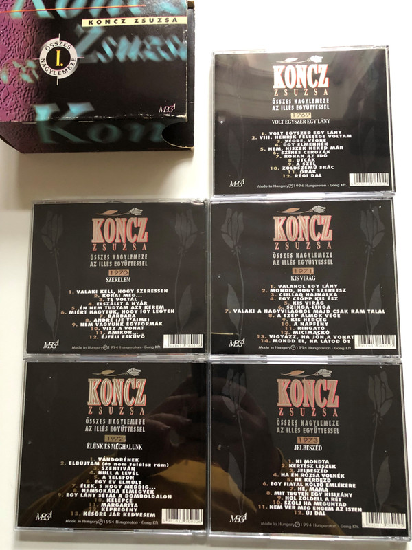 Koncz Zsuzsa - Osszes Nagylemeze I. / Mega 5x Audio CD 1994 / HCD 37600-604