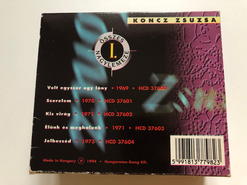 Koncz Zsuzsa - Osszes Nagylemeze I. / Mega 5x Audio CD 1994 / HCD 37600-604