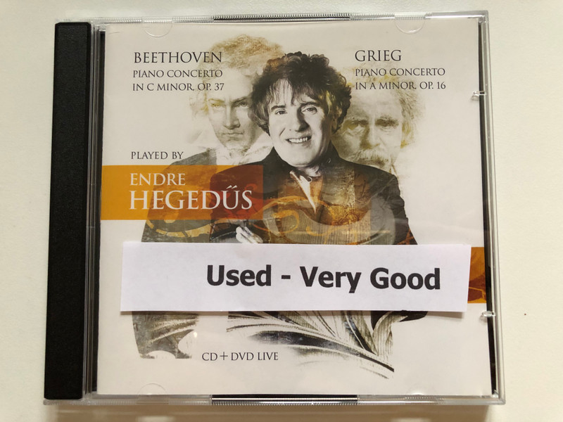 Beethoven: Piano Concerto In C Minor, Op. 37, Grieg: Piano Concerto In A Minor, Op. 16 - Played By Endre Hegedus / Studio Liszt Productions Audio CD + DVD CD / HEG 120 & 305