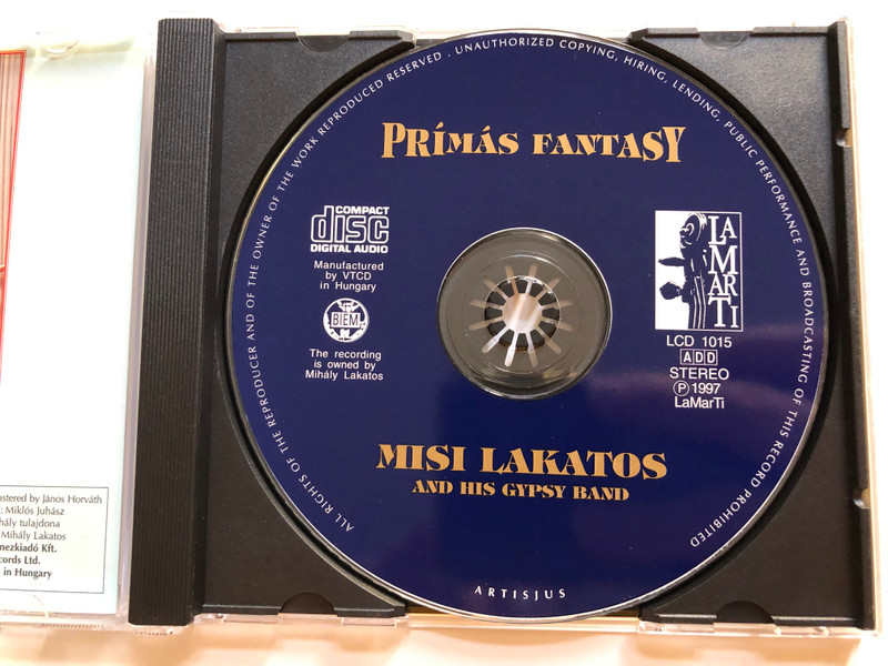 Primas Fantazia - Misi Lakatos And His Gypsy Band / LaMarTi Audio CD 1997 Stereo / LCD 1015