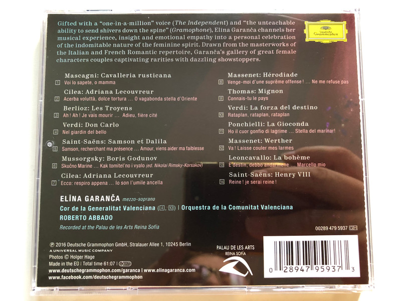 Revive - Elīna Garanča, Orquestra De La Comunitat Valenciana, Roberto Abbado / Deutsche Grammophon Audio CD 2016 / 479 5937