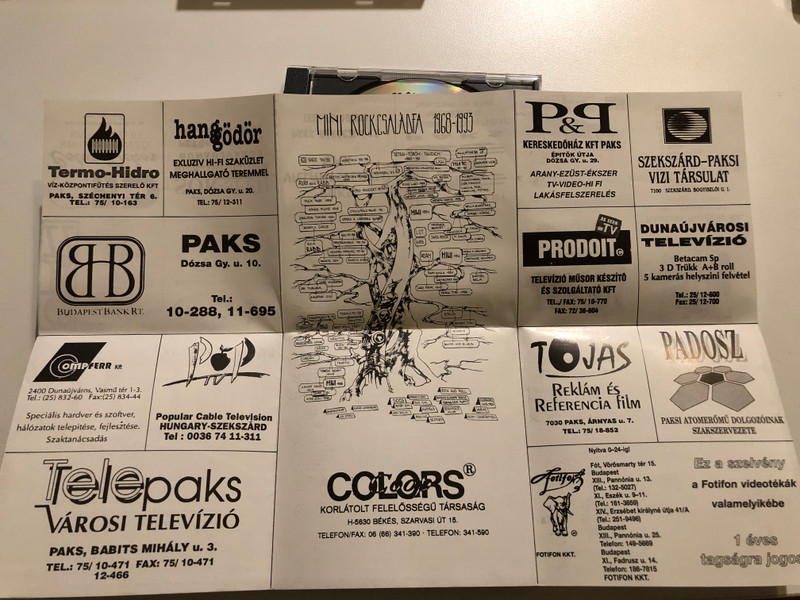 25 Év Rock - Mini Együttes / Torok Adam (enek, fuvola); Papp Gyula (billentyuk); Balogh ''Szivacs'' Jeno (dob); Kunu Laszlo (basszus); Nemeth Alajos (basszus); Nemeth ''Nemecsek'' Tamas (dob) / Lézer Kft Audio CD 1993 / L 001