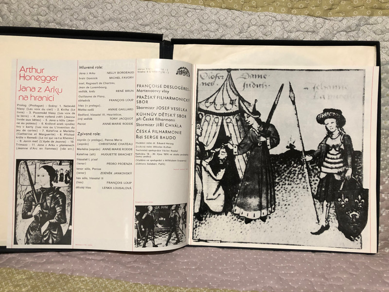 Arthur Honegger: Jana Z Arku Na Hranici - Jeanne D'Arc Au Bûcher / Supraphon 2x LP, Box Set 1975 / 1412 1651-52