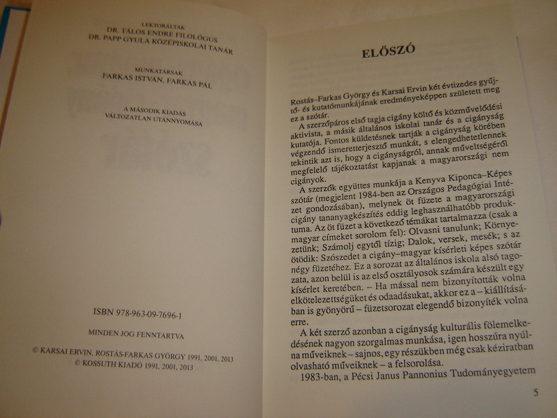 Gypsy Hungarian / Hungarian - Gypsy Dictionary / Cigany - Magyar / Magyar - Cigany Szotar
