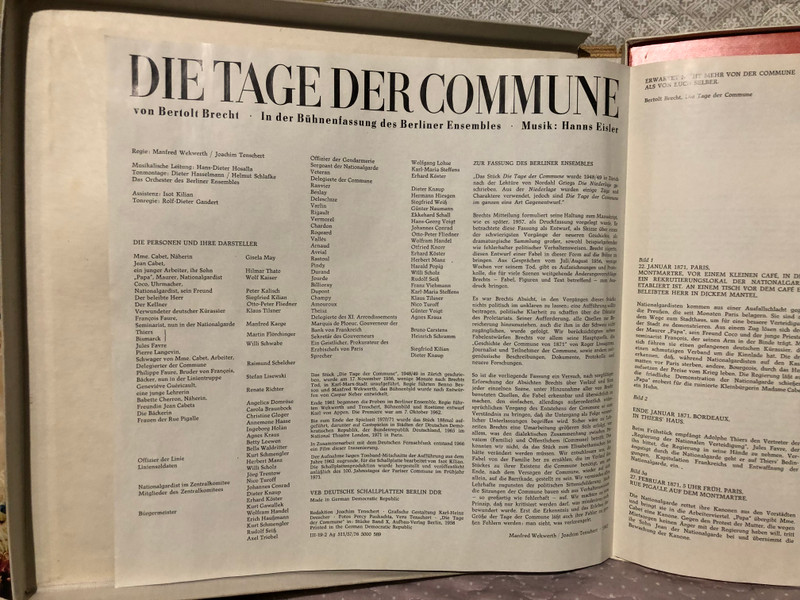 Brecht: Die Tage Der Commune / LITERA 3x LP, Box Set / 8 60 182-184