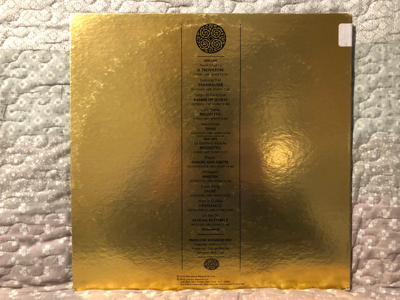 Frank Chacksfield & His Orchestra – Opera's Golden Moments / Phase 4 Stereo / London Records LP 1973 / SPC 21092
