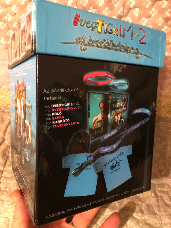 Üvegtigris 1-2. díszdoboz DVD Gift Box - Ajandekdobz - T-Shirt, Sapka, Karkoto, Telefontarto / Csuja Imre, Gáspár Sándor, Reviczky Gábor, Rudolf Péter (5999544259263)