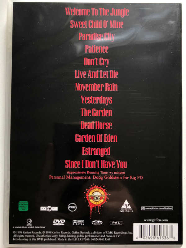 Guns N' Roses - Welcome to the Videos / DVD (602498613368)