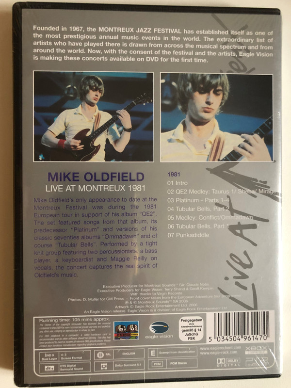 Mike Oldfield - Live at Montreux 1981 / Limited Edition / DVD (5034504961470)