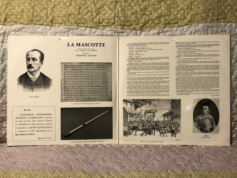 La Mascotte - Lucien Baroux, Robert Massard, Geneviève Moizan, Bernard Alvi, Denise Cauchard, Robert Destain / Opera-Comique en 3 actes de A. DURU et H. CHIVOT / Chœurs Et Orchestre, Dir. : Robert Benedetti / Decca 2x LP / 163.711/12M