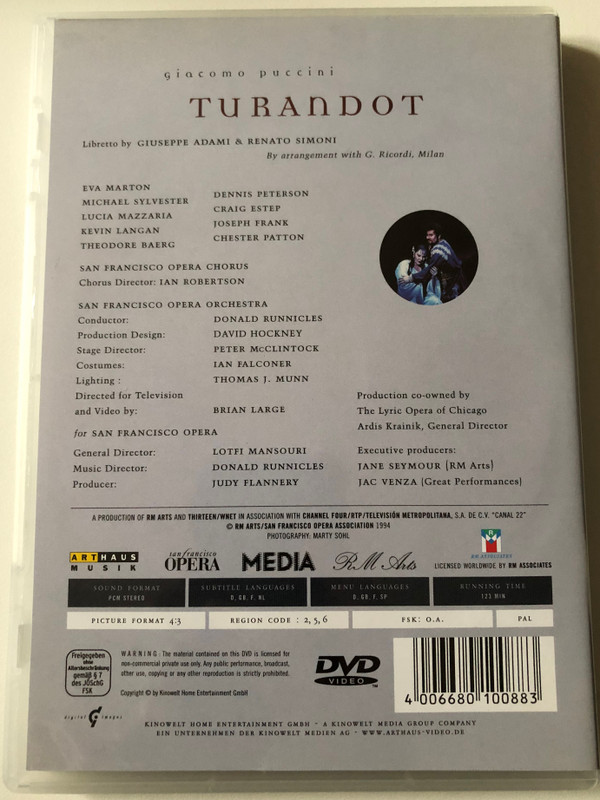 Turandot / Actors: Eva Marton, Michael Sylvester / Directors: Brian Large / DVD (4006680100883)