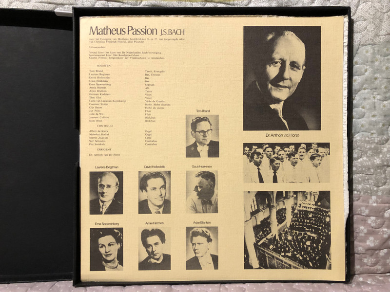 Matheus Passion - J. S. Bach - Naardense Uitvoering, o. l. v. Dr. Anthon V. D. Horst / Discofoon 4x LP, Box Set, Stereo, Mono / NR 29504071/74 