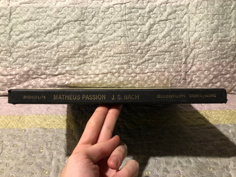 Matheus Passion - J. S. Bach - Naardense Uitvoering, o. l. v. Dr. Anthon V. D. Horst / Discofoon 4x LP, Box Set, Stereo, Mono / NR 29504071/74 