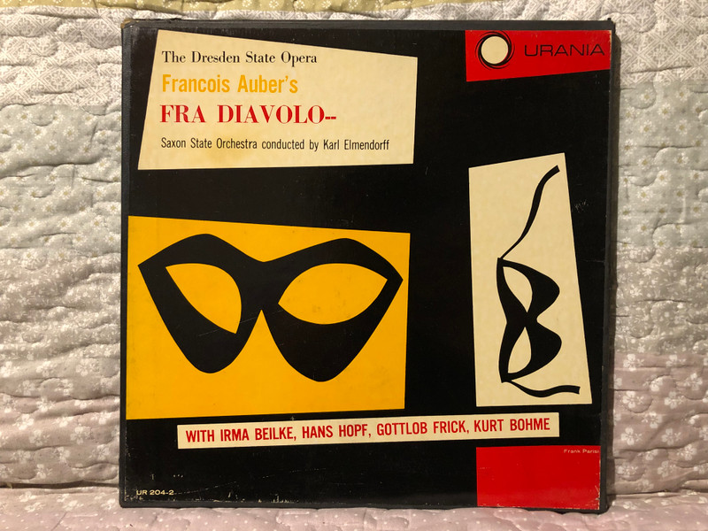 The Dresden State Opera - Francois Auber - Fra Diavolo / Saxon State Orchestra, Conducted By Karl Elmendorff - With Irma Beilke, Hans Hopf, Gottlob Frick, Kurt Böhme / Urania Records 2x LP / UR 204-2