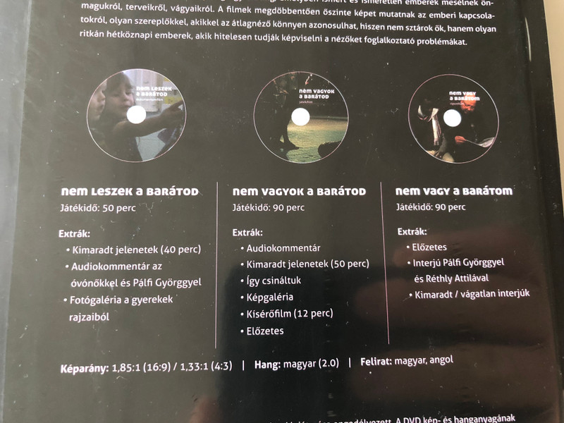 Nem vagyok a barátod / 3 lemezes extra változat DVD 2014 / Rendezte: Pálfi György / Szereplők: Czene Csaba, Farkas Kata, Páll Zsolt (5999882941509)