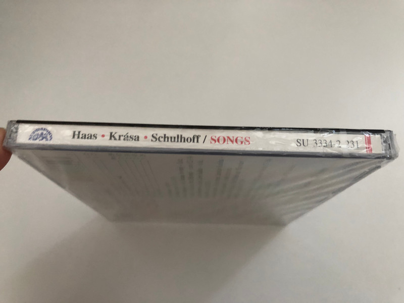 Hans Krása Schulhoff: Songs - Petr Matuszek (baritone) / Supraphon Audio CD 1997 Stereo / SU 3334-2