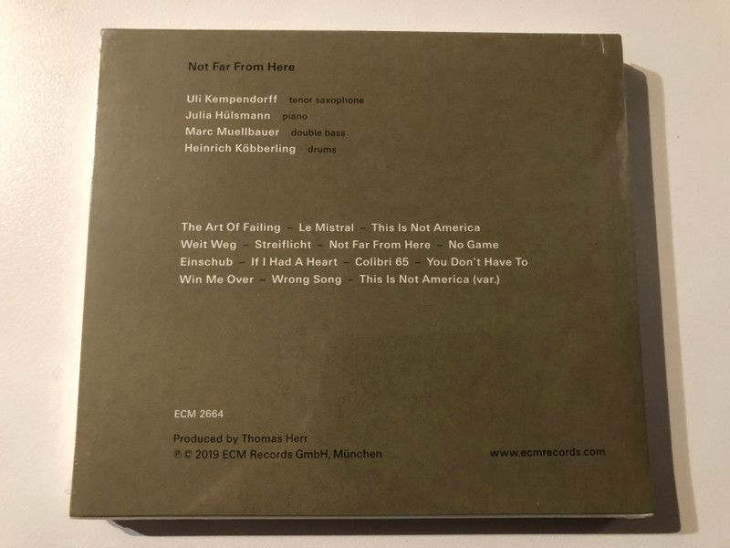 Julia Hülsmann Quartet – Not Far From Here / ECM Records Audio CD 2019 / ECM 2664