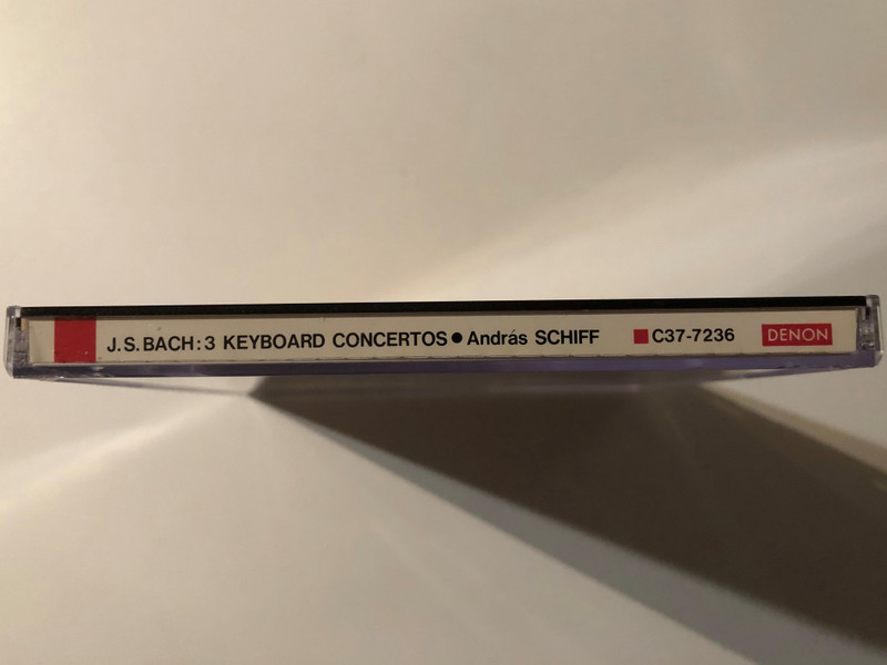 J.S. Bach: Three Keyboard Concertos In D Minor, BWV1052, In A Major, BWV1055, In F Minor, BWV1056 - András Schiff (piano), George Malcolm Conducting English Chamber Orchestra / Denon Audio CD Stereo / C37-7236-EX