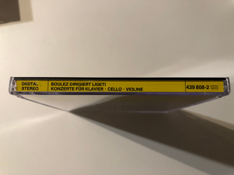 Boulez Conducts Ligeti - Concertos For Cello, Violin, Piano / Jean-Guihen Queyras, Saschko Gawriloff, Pierre-Laurent Aimard, Ensemble InterContemporain / Deutsche Grammophon Audio CD 1994 Stereo / 439 808-2 