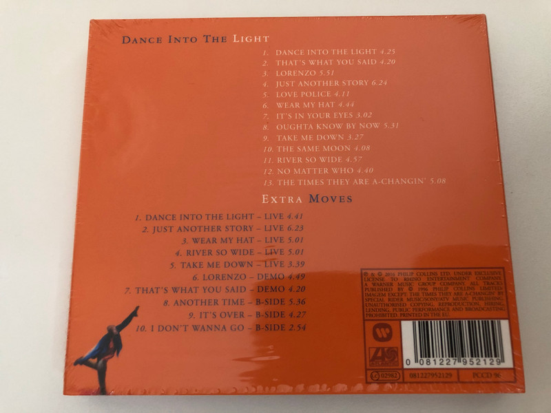 Phil Collins – Dance Into The Light / 2CD Deluxe Edition, Includes Rarities Previously Unavialable On CD / Atlantic 2x Audio CD 2016 / 081227952129