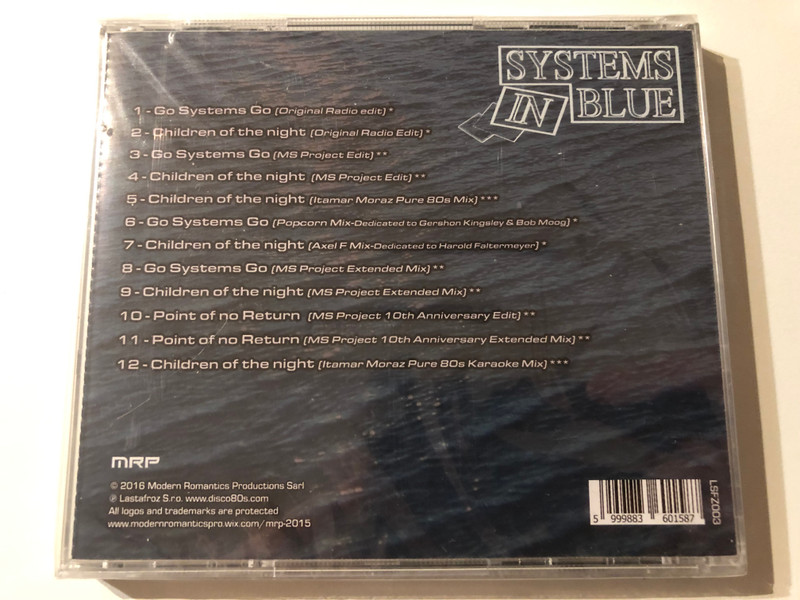 Systems In Blue – Back In Blue / Limited Collector's Edition / Lastafroz S.r.o. Audio CD 2016 / LSFZ003