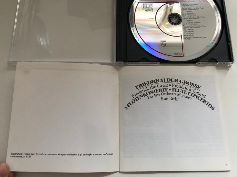 Friedrich II Der Grosse = Frederick the Great - 3 Flötenkonzerte; Flute Concertos - Kurt Redel / Baroque Classics / Philips Audio CD 1989 / 426 083-2