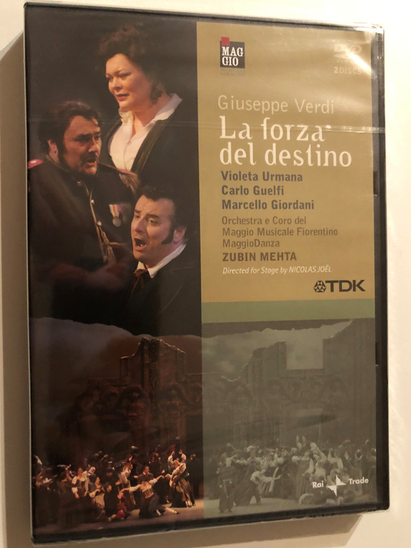 Verdi: La Forza Del Destino (2 DVD) / Violeta Urmana / Carlo Guelfi / Marcello Giordani / Zubin Mehta /Orchestra e Coro del Maggio Musicale Fiorentino / Maggio Danza / Zubin Mehta / 2009 DVD (824121002459)