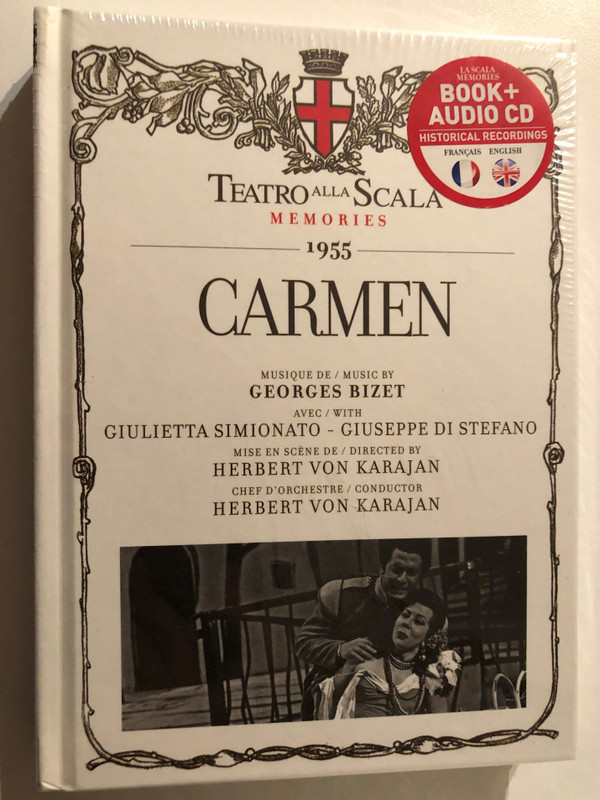 Georges Bezet - Carmen 1955 (Book+2CD) / Teatro alla Scala / Giuletta Simionato, Giuseppe di Stefano / Directed by Herbert von Karajan / Conductor: Herbert von Karajan / 2013 CD (9788865440230)