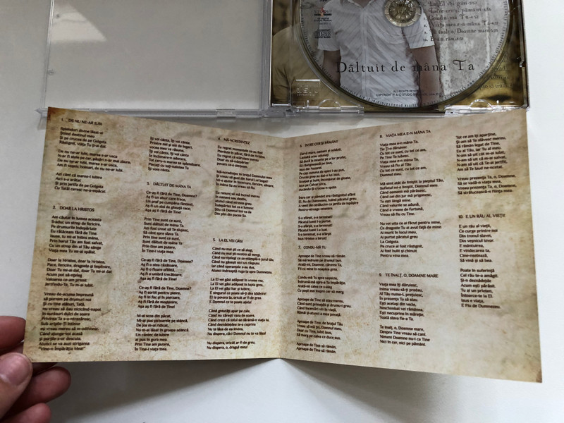 Ionut Craciun - Daltuit de mana Ta / Studio Speranta Audio CD 2010 Stereo / SS.CD 596